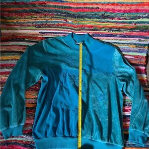 Alfred Dunner Teal velour long sleeve